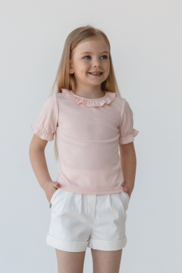 Летняя футболка девочки Suzie Оллана, цвет пудровый