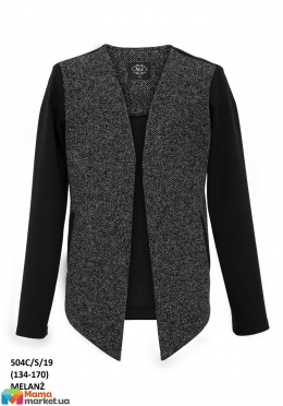 Школьный жакет для девочки Sly 504C/S/19 цвет серый меланж