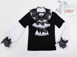 Школьная кофточка для девочки MONE 1303, цвет черный