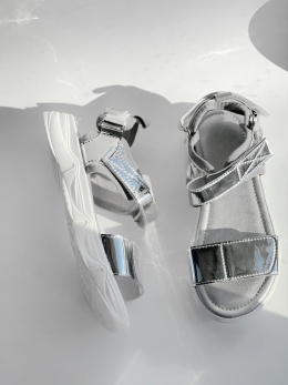 Летние босоножки для девочки Evie shoes Michelle, цвет серебро