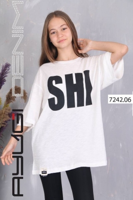 Оверсайз футболка A-yugi 7242, колір білий