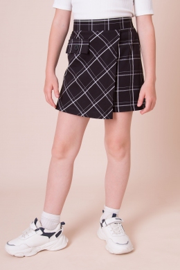 Шкільна спідничка-шорти для дівчат Mevis 5162-01, колір чорний