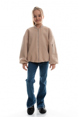 Куртка-бомбер для дівчат Suzie Калена CT007-Y4F06, колір капучино