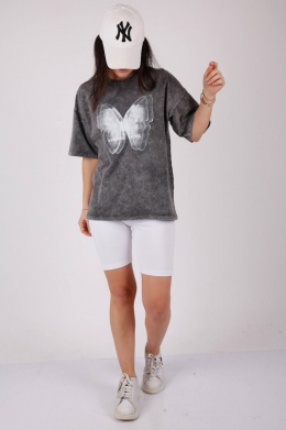 Оверсайз футболка Brows Kids Метелик, колір сірий