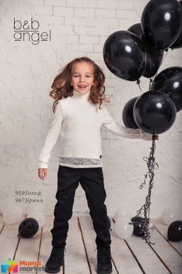 Школьные брюки для девочки Baby Angel 967, цвет черный