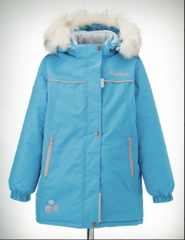 Зимова дитяча куртка-парка для дівчат Joiks G-43 колір бірюзовий