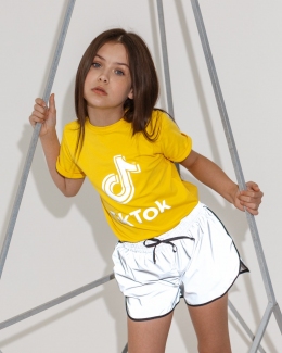 Летний костюм для девочки Babylife TikTok, цвет желтый