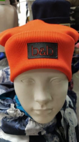Демисезонная трикотажная шапка Baby angel, цвет оранжевый