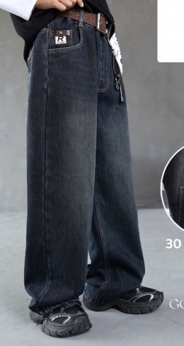 Утеплені дитячі універсальні джинси на флісі A`M 25667, колір синій