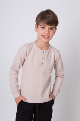 Лонгслів для хлопців Mevis 5648-05, колір бежевий