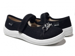 Тестильні шкільні туфлі для дівчат Waldi Аліна 390-871, колір чорний