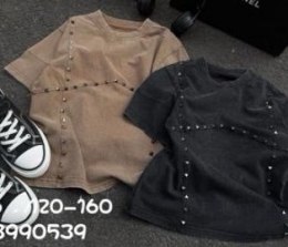 Дитяча футболка для дівчат-підлітків Gobolina Baby 39905, колір сірий