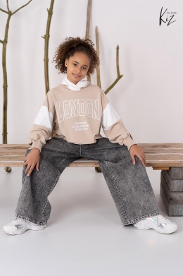 Худі для дівчат Kiz by Kids, колір бежевий