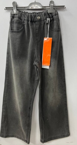 Джинси дитячі зі стразами A`M 256619, колір сірий