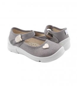 Тестильні туфлі для дівчат Waldi Sonya 313-632, колір cірий