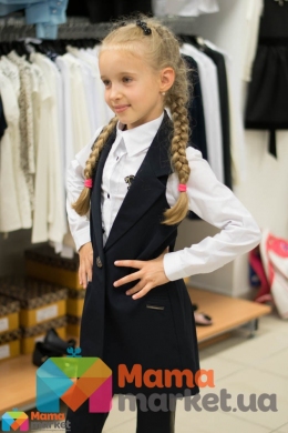 Школьный жилет для девочки Baby Angel 791, цвет синий