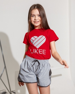 Летний костюм для девочки Babylife LIKE, цвет красный