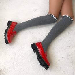 Гольфы-гетры школьные Evie Shoes, цвет серый