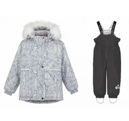 Зимовий дитячий комплект для дівчат Joiks KB-91, колір сірий