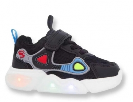 Дитячі кросівки з LED-підствіткою Clibee LA1164, колір чорно-білий