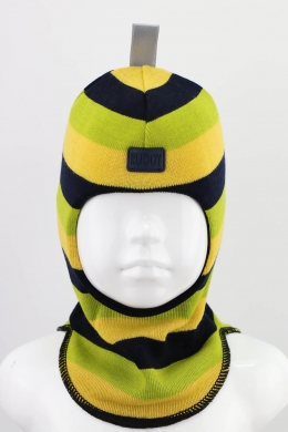 Зимняя шапка-шлем для мальчика Ruddy  2205/35, цвет полоска желтая