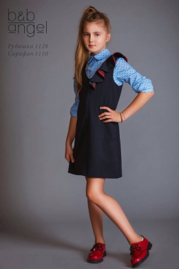 Школьный сарафан-платье Baby angel 1110, цвет синий