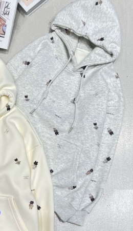 Утеплене худі A`M Лабубу 253102, колір сірий