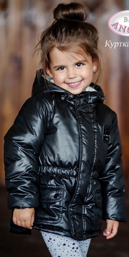 Демисезонная парка для девочки Baby Angel M 774, цвет черный