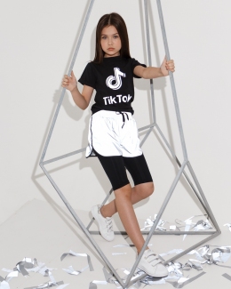 Летний костюм для девочки Babylife TikTok, цвет черный