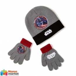 Комплект шапка и перчатки Disney Star Wars (Звездные войны) Arditex, цвет серый
