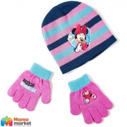 Комплект шапка и перчатки Disney Minnie Mouse (Минни Маус) Arditex, цвет сиреневый