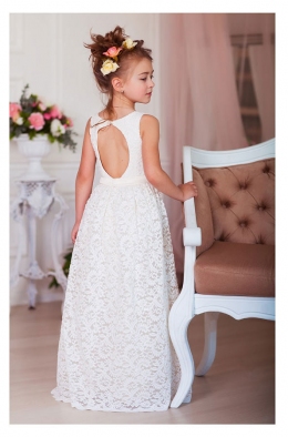 Нарядное платье для девочки Baby Angel 725, цвет молочный