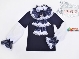 Школьная кофточка для девочки MONE 1303-2, цвет синий