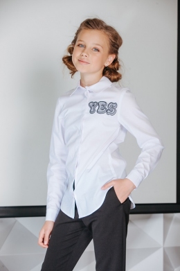 Школьная рубашка для девочки Lukas 0237, цвет белый
