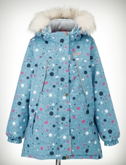 Зимова дитяча куртка-парка для дівчат Joiks G-41 колір блакитний