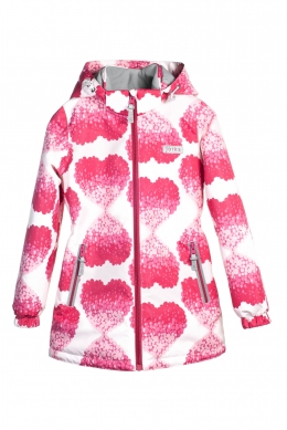 Курточка-парка для девочки Joiks EW-34, цвет розовые сердца