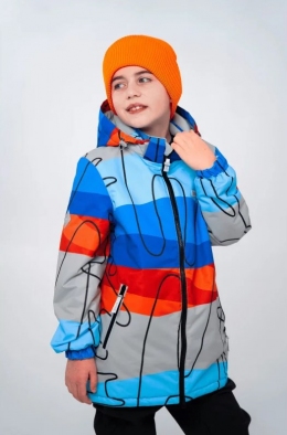 Демісезонна утеплена куртка-парка для хлопців Joiks EW-204, колір блакитно-сірий