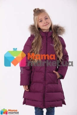 Пальто-пуховик зимний для девочки Huppa PARISH 12470055, цвет burgundy 80034
