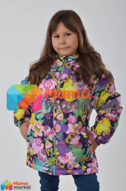 Куртка зимняя для девочки Huppa CLASSY, цвет dark lilac pattern 61353