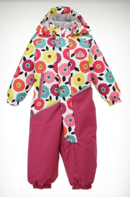 Зимовий дитячий комбінезон для дівчат Joiks KGS-64, колір квітка кольорова