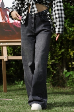 Шкільні джинси-палаццо для дівчат A-yugi 9508, колір чорний