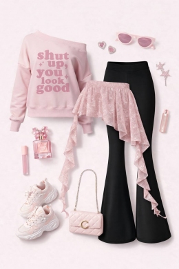 Мережевна спідничка Arisweet, колір рожевий