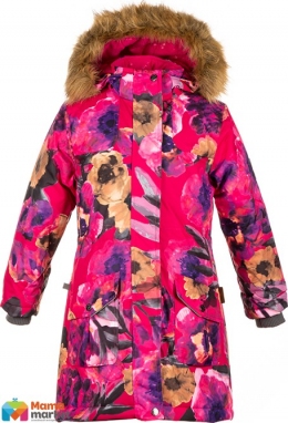 Пальто-парка зимняя для девочки Huppa MONA, цвет fuchsia pattern 81763