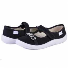 Тестильні шкільні туфлі для дівчат Waldi Аліна 320-871, колір чорний