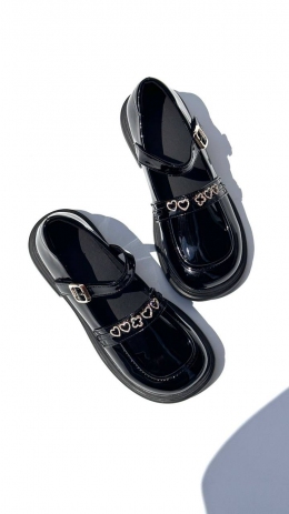 Шкільні туфлі Evie shoes, колір чорний лак