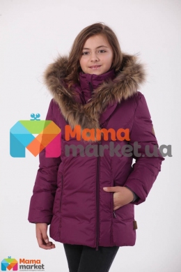 Пальто-пуховик зимний для девочки Huppa ROYAL, цвет burgundy 80034