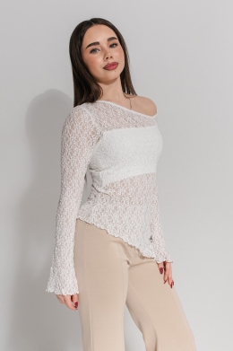 Лонгслів для дівчат Suzie Лоріта SW205-Y6F04, колір молочний