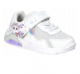 Кросівки для дівчат з LED підсвіткою American Club ES189, колір білий