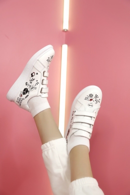 Кожаные кроссовки Evie shoes Brighton, цвет белый