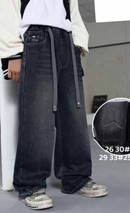 Утеплені дитячі універсальні джинси на флісі A`M 25558, колір синій